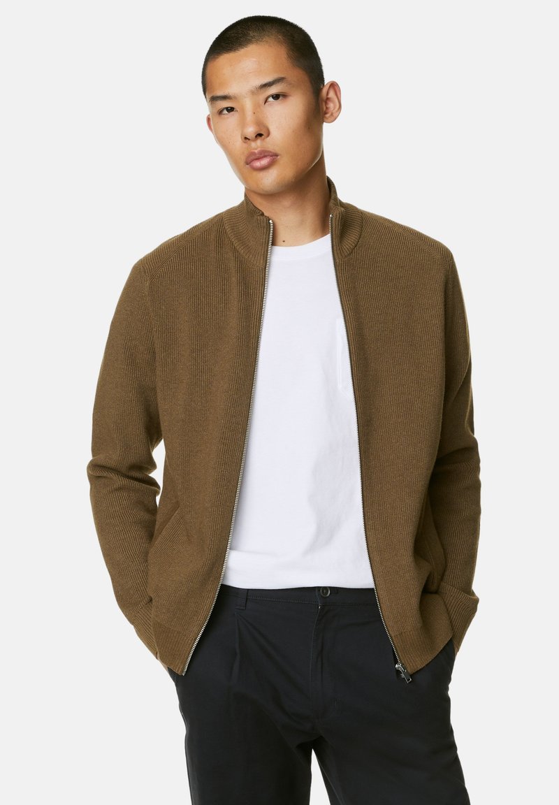 Marks & Spencer COTTON BLEND ZIP UP Vest caramel/lichtbruin
