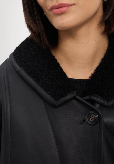 STUDIO ID NAPPA COAT - Giacca di pelle - black silky
