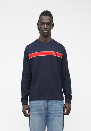 Guess Jeans DROP NEEDLE - Pulóver - daring ocean