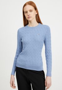 GANT - STRETCH CABLE C NECK - Jumper - blue water Thumbnail Image 1