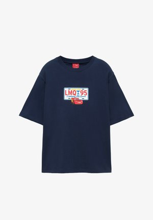 PULL&BEAR, CARS LIGHTNING MCQUEEN - T-SHIRT - T-shirt imprimé - dark blue