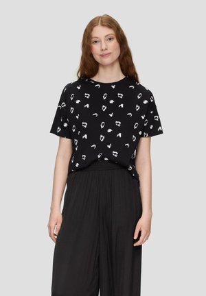 GEMUSTERTES   - T-shirt imprimé - schwarz