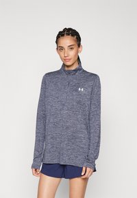 Under Armour - TECH TWIST - Ilgarankovis viršutinės dalies drabužis - midnight navy/white Miniatiūros vaizdas 1