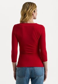 Lauren Ralph Lauren SURPLICE JERSEY TOP - Tops ar garām piedurknēm - festive red
