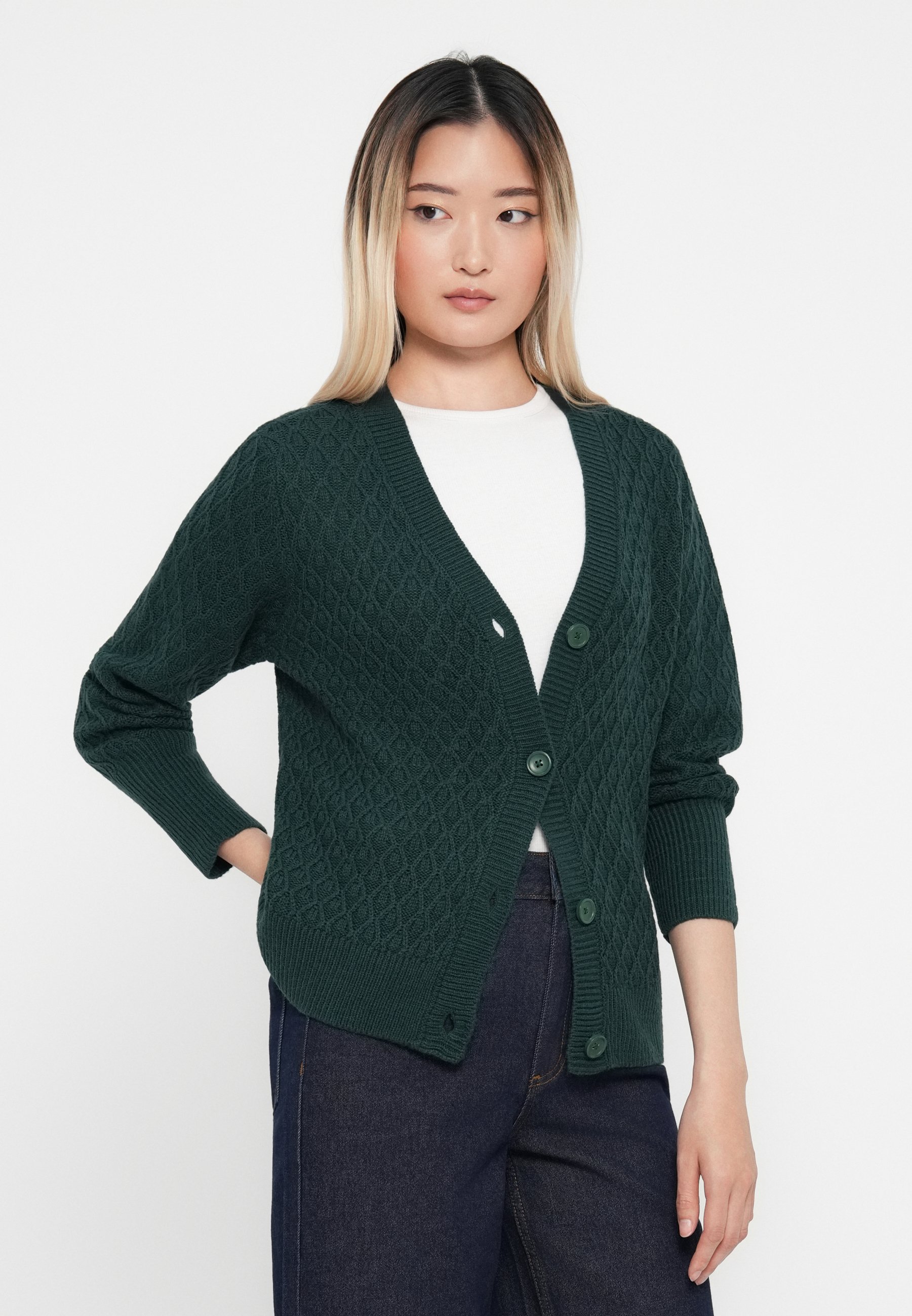 VILA VIKILLIE V NECK CARDIGAN - Cardigan - ponderosa pine/dark