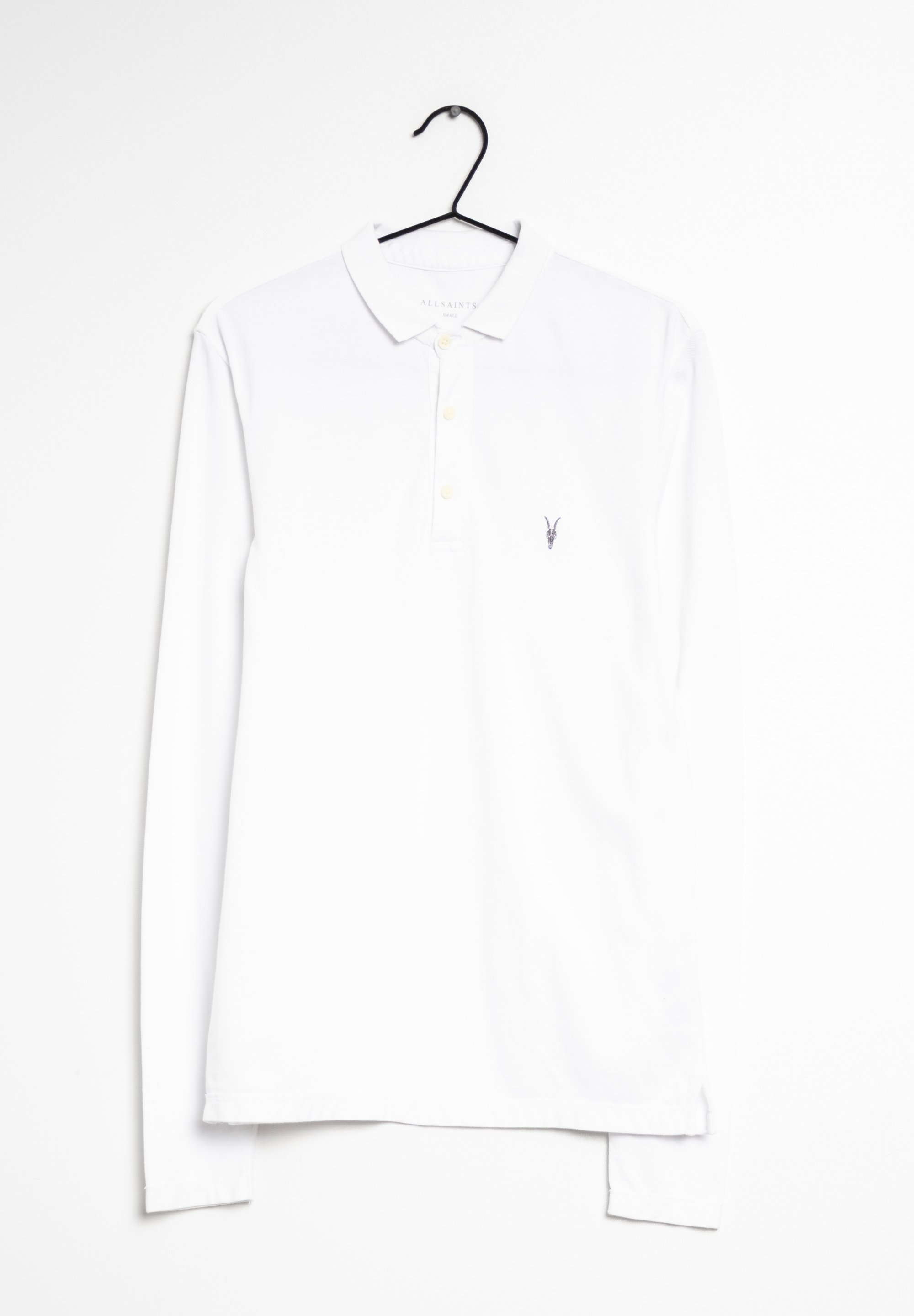 AllSaints Polo shirt white (Pre-owned) Zalando