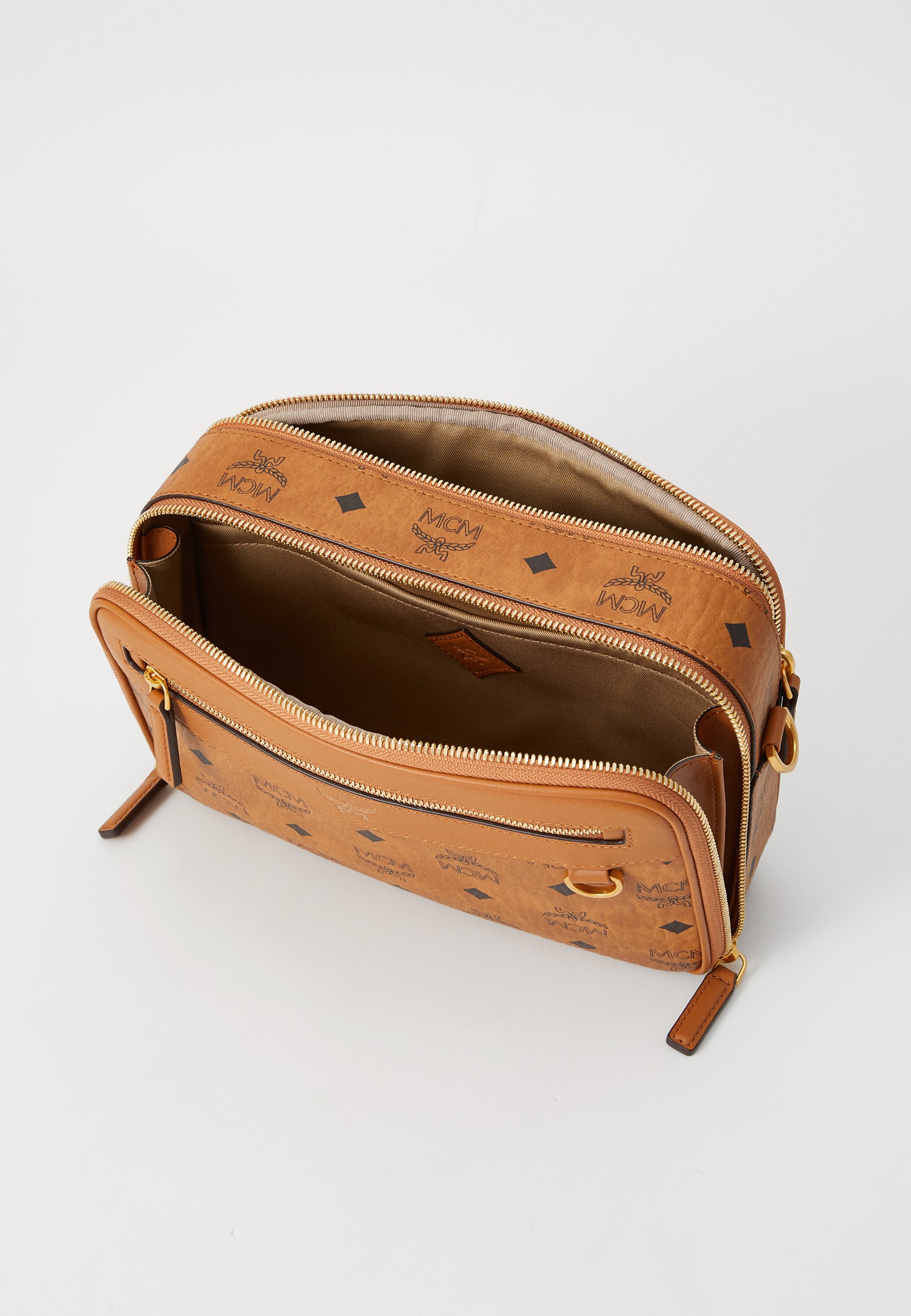 MCM CROSSBODY UNISEX - Cross body bag - cognac - Zalando