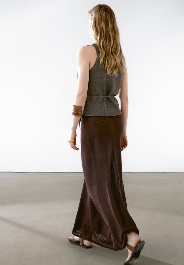 Maxi skirt - mottled bordeaux3