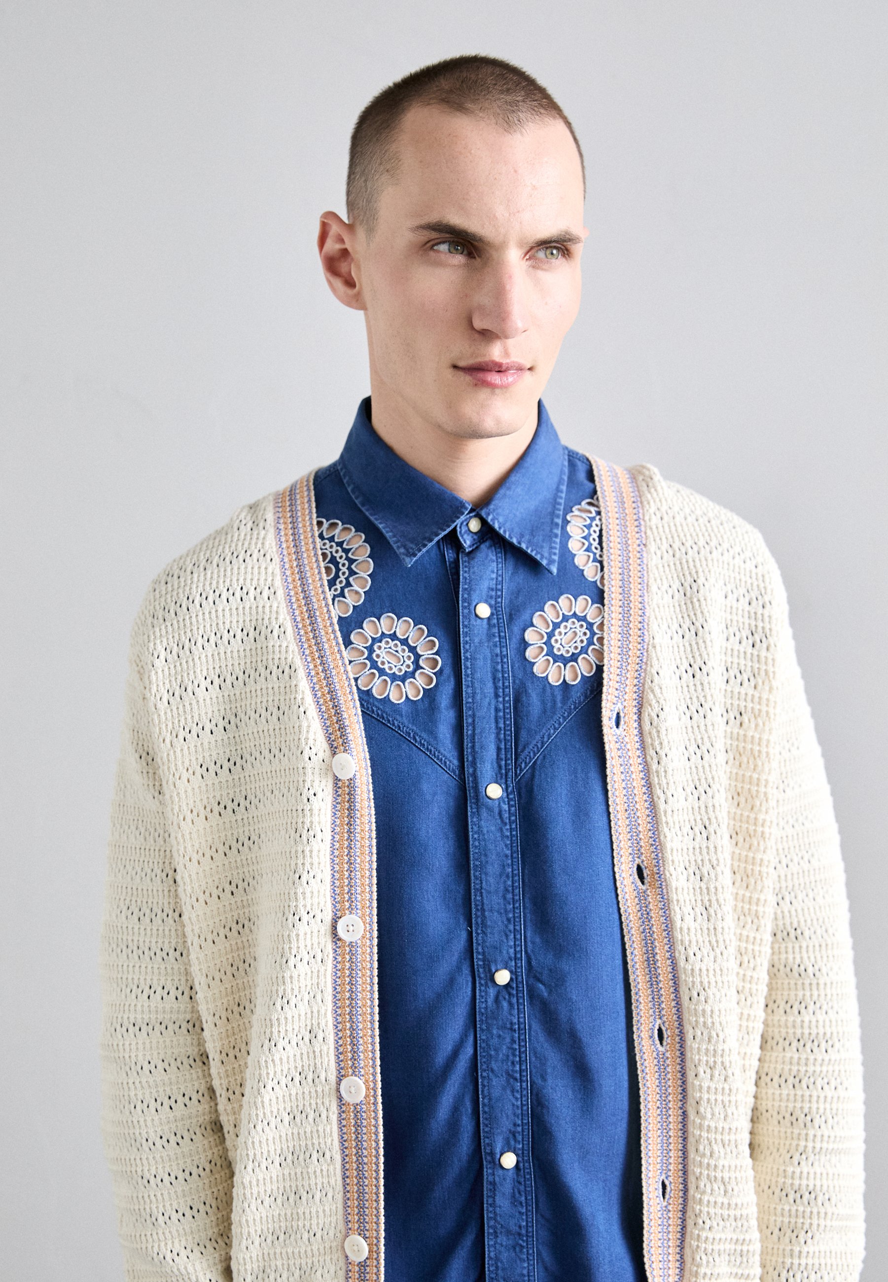 NN.07 JOSH CARDIGAN - Cardigan - ivory/off-white - Zalando.co.uk