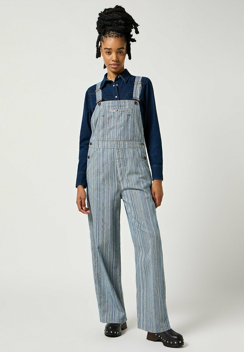 Wrangler STRAIGHT LEG BIB - Peto - dark pinstripe