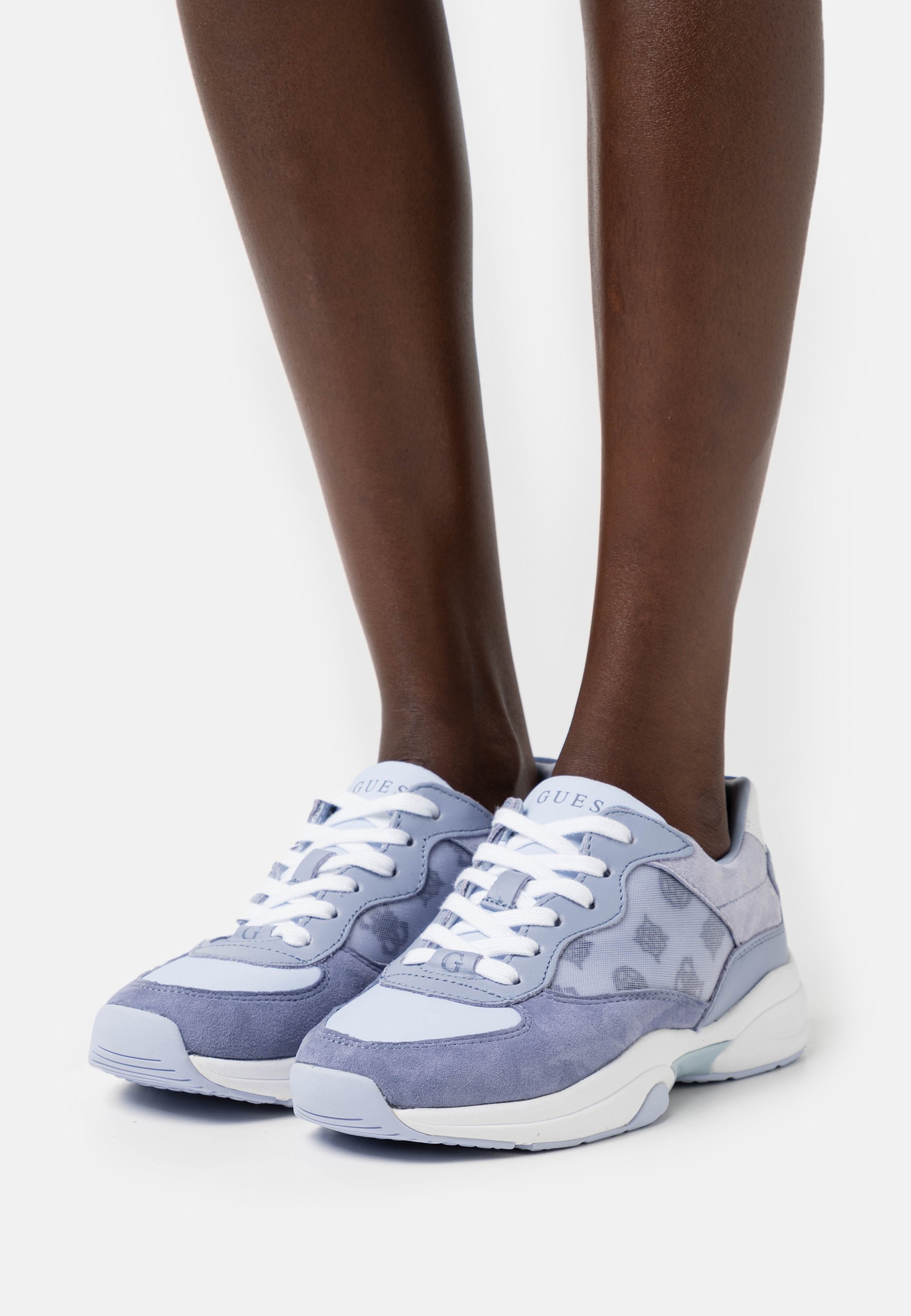 guess blue trainers