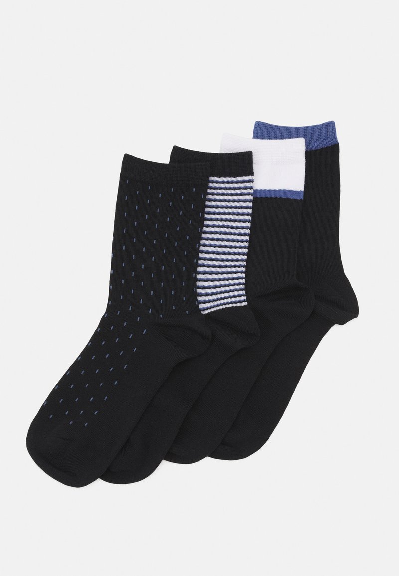 DIM FASHION CREW SOCKS 4 PACK - Socks - black/white/midnight blue/black
