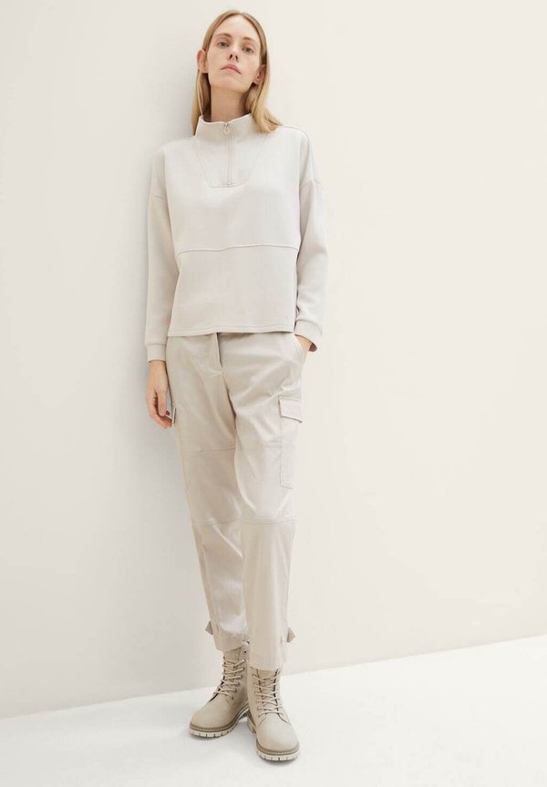 Schnürstiefelette - cream