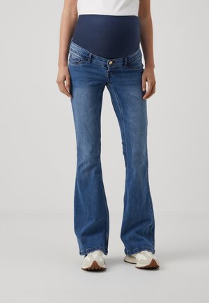 Flared Jeans - blue denim