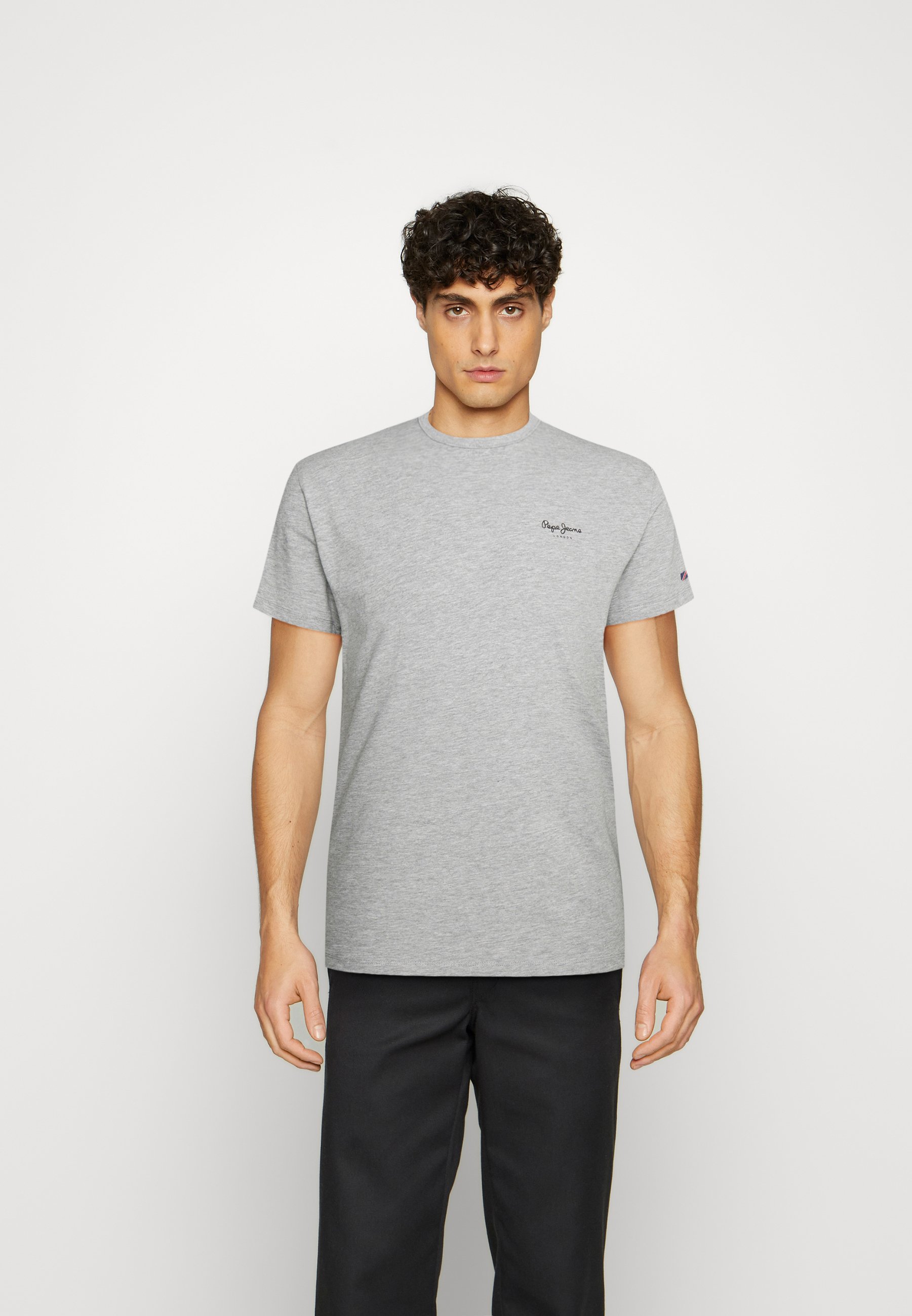 Pepe Jeans ORIGINAL - Basic T-shirt - grey marl/mottled grey - Zalando.co.uk