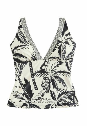 Bikinitop - black cream palm
