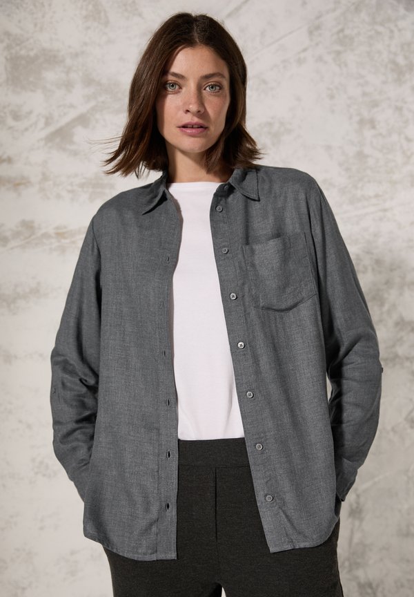 IM MELANGE-LOOK - Hemdbluse - grau