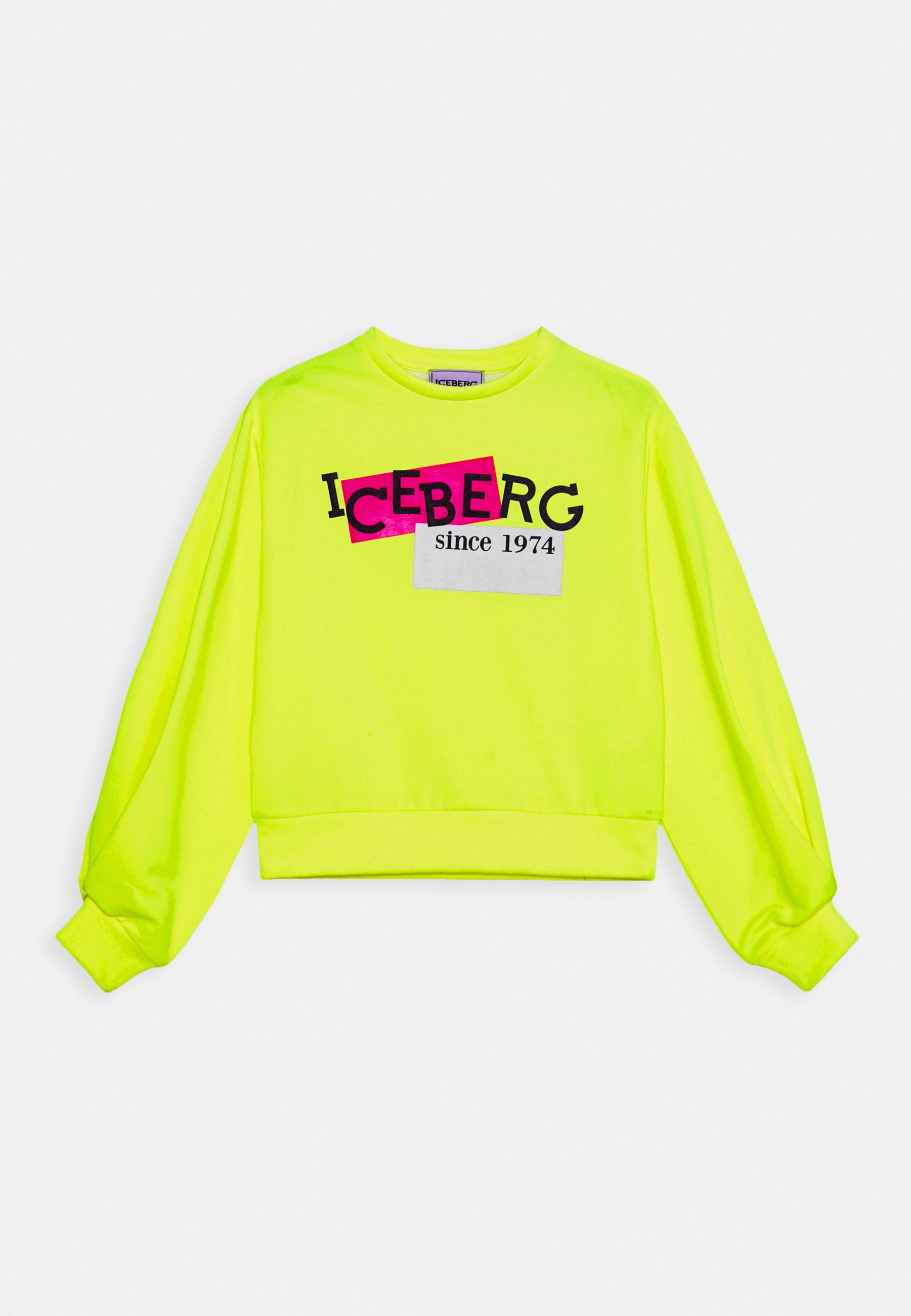 Iceberg FELPA GIROCOLLO - Sportinis megztinis - giallo fluo/neoninė geltona  - Zalando.lt