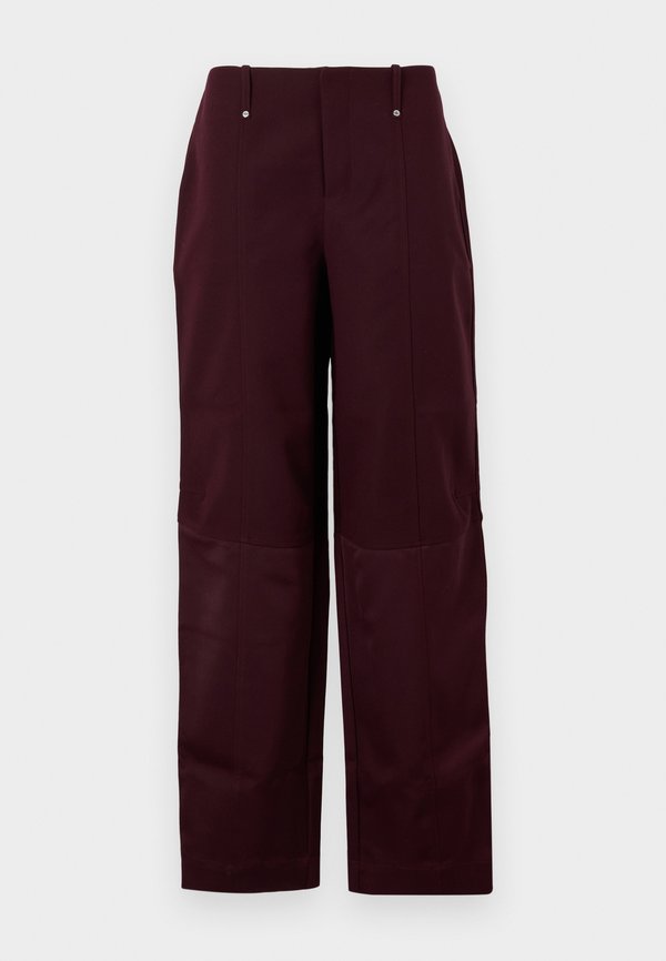 DOUBLE SIDED STRUCTURED LONG PANTS - Trousers - aubergine3