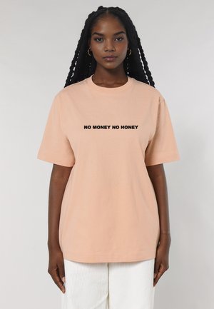 NO MONEY NO HONEY UNISEX HEAVYWEIGHT TEE 25 - Print T-shirt - light pink
