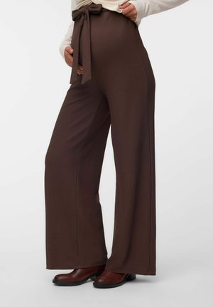MAMALICIOUS HOSE WEITER BEINSCHNITT HOSE - Nohavice - chocolate brown