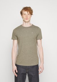 Tommy Jeans JASPE C NECK  - Paprasti marškinėliai - drab olive green