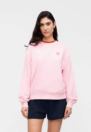 Tommy Hilfiger LOGO EMBROIDERY CREW NECK SWEATSHIRT - Sudadera - classic pink
