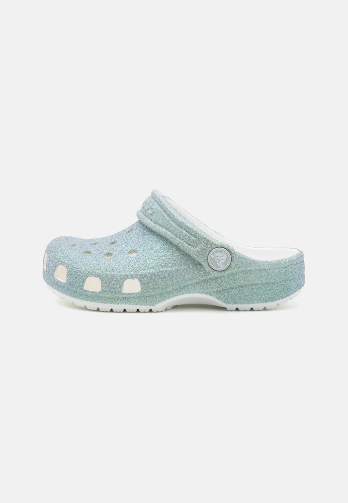 Crocs CLASSIC IRIDESCENT GLITTER - Mules - white