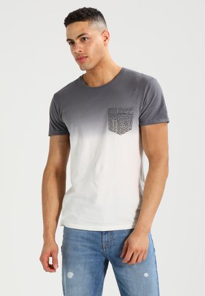 T-shirt print - white/grey