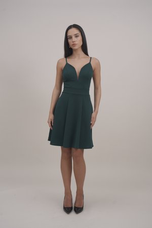 VINCENT SKATER DRESS - Koktailové šaty/večierkové šaty - forest green
