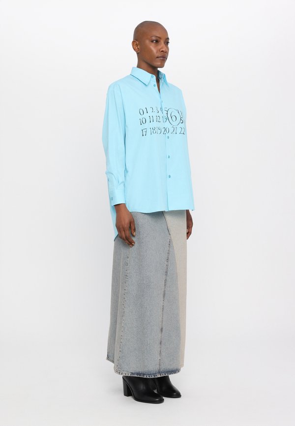 LONG SLEEVED SHIRT - Button-down blouse - turquoise2