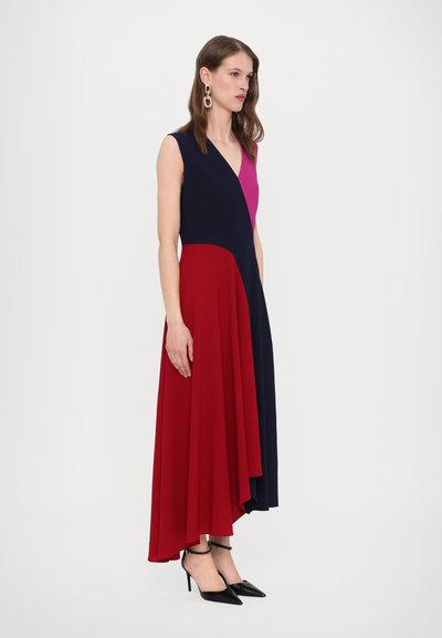 Roksanda MIRAL DRESS - Cocktailjurk - fuchsia/crimson/navy