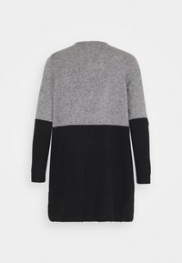 ONLY ONLQUEEN LONG CARDIGAN - Kardigán - medium grey melange/black