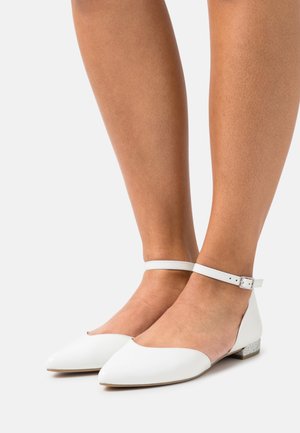Ballerine con cinturino - white