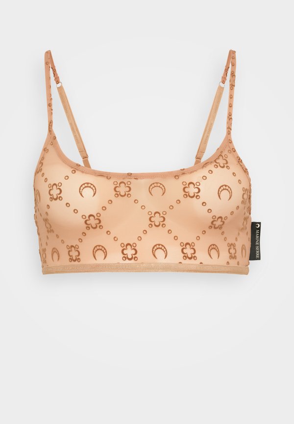 MOONOGRAM FLOCK BRALETTE - Bustier - camel3