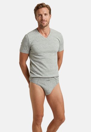 AMMANN, 3ER PACK SHIRT 1/2 ARM DAY MODERN / CLOSE TO YOU - Undershirt - nightblue-schwarz-cloud melange