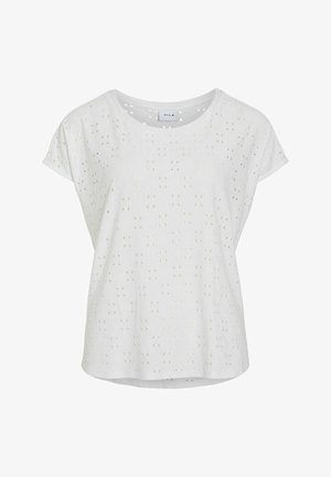 VILA, Short Sleeved VIKAWA Round neck - Tričko s potlačou - snow white