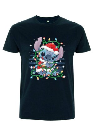 Disney LILO & STITCH STITCH XMAS LIGHTS - Print T-shirt - navy blue