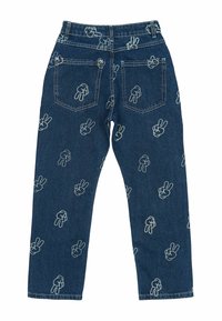 The New Tiesaus kirpimo džinsai - medium blue denim aop
