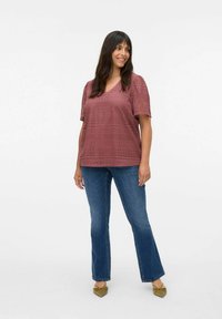 Vero Moda Curve VMCHONEY - Marškinėliai su spaudiniu - rose brown