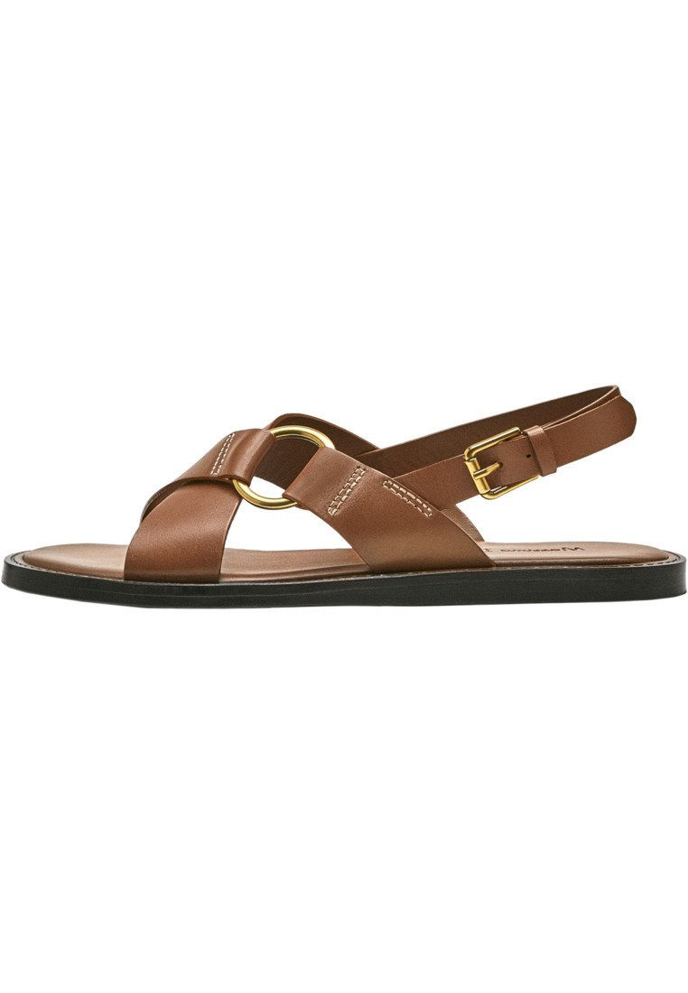 Massimo Dutti Riemensandalette - brown/braun - Zalando.ch