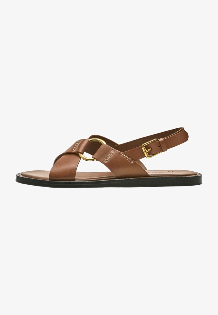 Massimo Dutti Riemensandalette - brown/braun - Zalando.ch