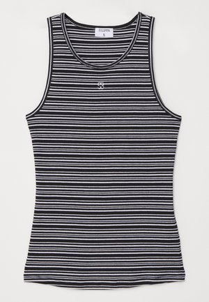 STRIPED TANK - Toppi - black/white