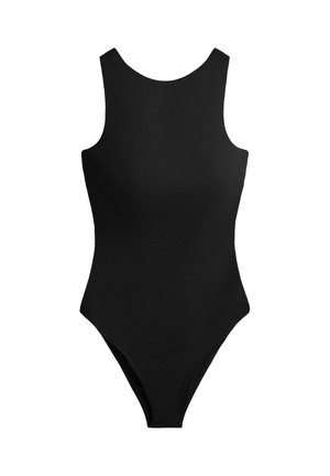 OYSHO, OPEN-BACK COMFORTLUX BODYSUIT. - Body - black