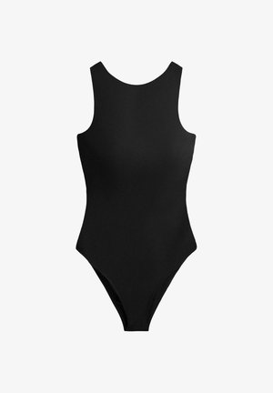 OYSHO, OPEN-BACK COMFORTLUX BODYSUIT. - Body - black