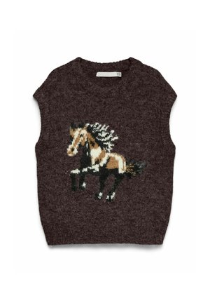 Vero Moda, KNITTED VEST VMARIANNA KNIT WAISTCOAT - Pullover - chocolate torte