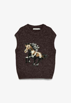 Vero Moda, KNITTED VEST VMARIANNA KNIT WAISTCOAT - Pullover - chocolate torte