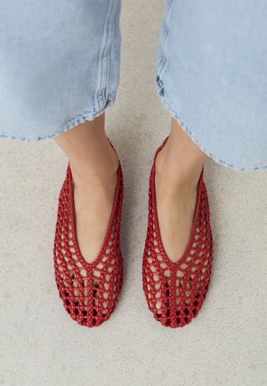 Next, Slingback ballet pumps - red