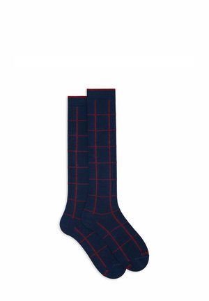 LUNGHE FANTASIA WINDOW PANE - Kniestrümpfe - blue