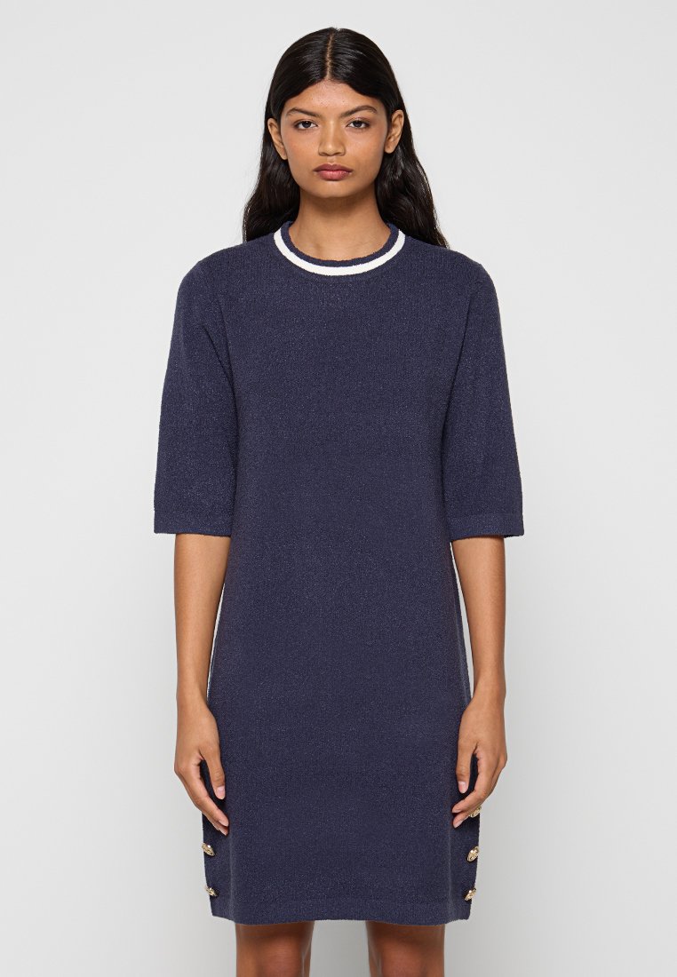 dreimaster Gebreide jurk donkerblauw